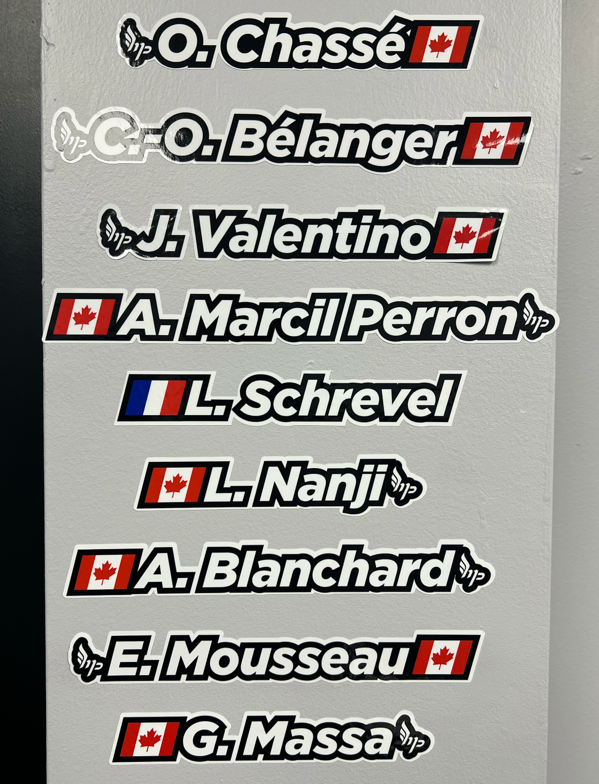 HMP Driver Name Sticker