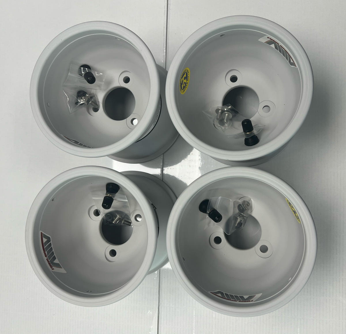 Set of 4 130mm magnesium MINI kart wheels